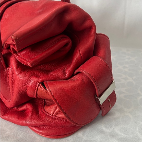 Barr + Barr Luxurious Red Leather Double Handle Travel Tote Bag Purse 🌺🌺 - Picture 6 of 11